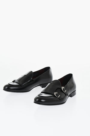 Brushed Leather Monk Strap Derby