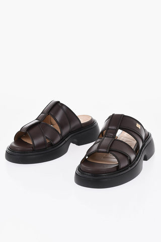 Sandali Flat in Eco-Pelle con Suola in Gomma