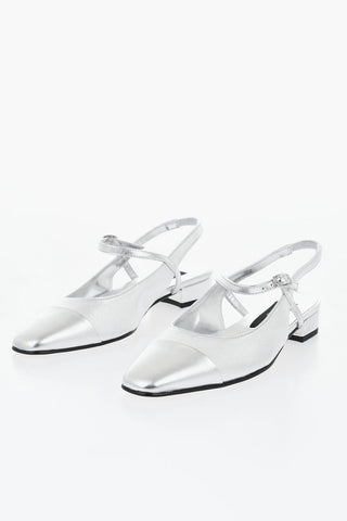 Lamé Leather Mary Jane Slingbacks OCEANO 2cm