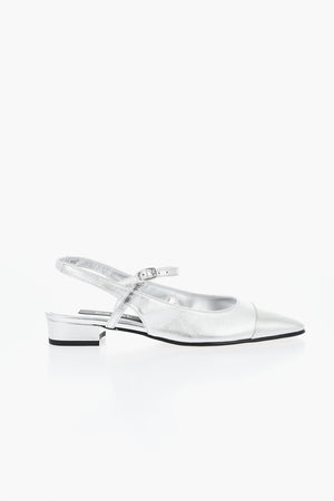 Lamé Leather Mary Jane Slingbacks OCEANO 2cm