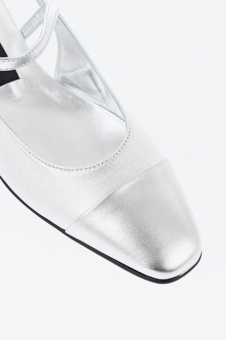 Lamé Leather Mary Jane Slingbacks OCEANO 2cm
