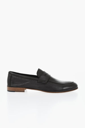 Penny-Loafer aus gehämmertem Hirschleder