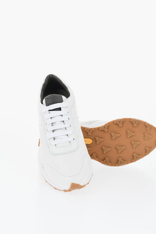 EARTHLY Sneakers Allacciate in Pelle con Suola in Gomma