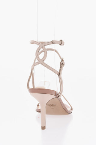 Leather Sandals With 8cm Ankle Straps
