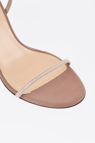 Leather Sandals With 8cm Ankle Straps