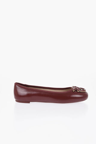 Nappa Ballet Flats With Removable Lace-Up Detail
