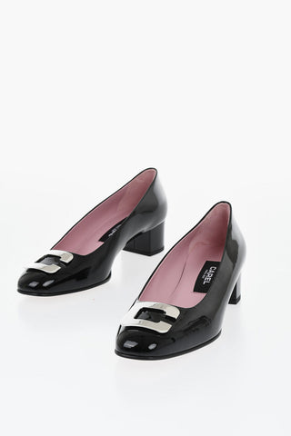 Patent Leather Pumps CAMELIA with Front Logo 5cm