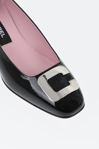 Patent Leather Pumps CAMELIA with Front Logo 5cm