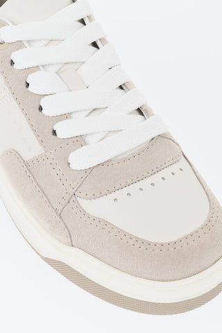 Schnür-Sneaker Aus Leder Und Veloursleder