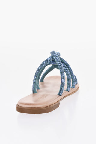 Flache Sandalen TASO mit Strass