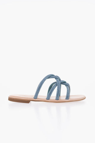 Flache Sandalen TASO mit Strass