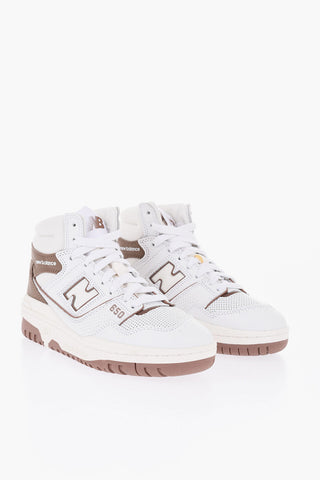 Sneakers Alte in Pelle con Logo Laterale