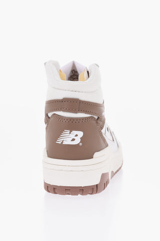 Sneakers Alte in Pelle con Logo Laterale