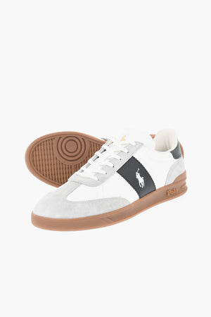 Leather Low-Top Sneakers AREA with Suede Details