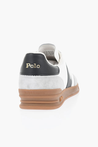 Leather Low-Top Sneakers AREA with Suede Details