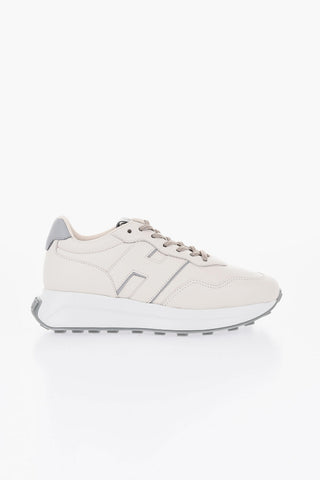 Leather Sneakers With Side Logo