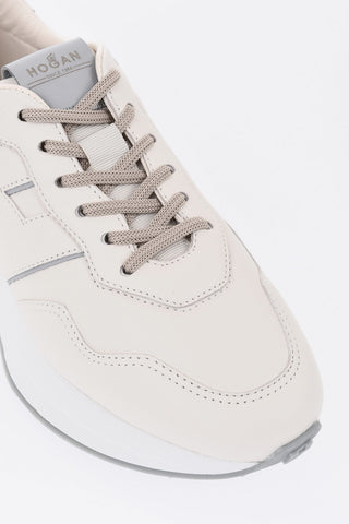 Leather Sneakers With Side Logo