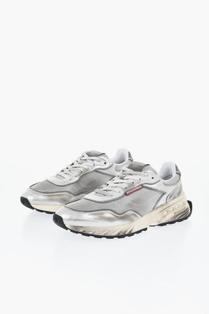 SPRINTER Sneakers in Pelle Lamè con Effetto Vissuto