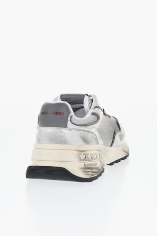 SPRINTER Sneakers in Pelle Lamè con Effetto Vissuto