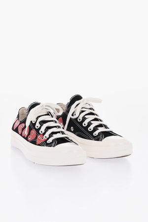 COMME DES GARCONS Low-Top Cotton Sneakers With Prints