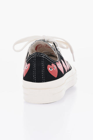 COMME DES GARCONS Low-Top Cotton Sneakers With Prints