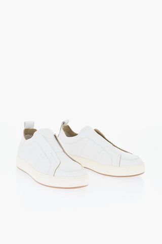 Slip-On-Sneaker Aus Genarbtem Leder