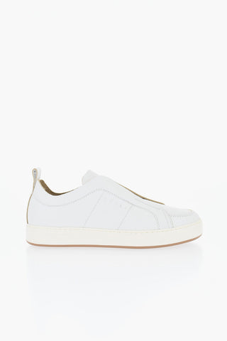 Slip-On-Sneaker Aus Genarbtem Leder