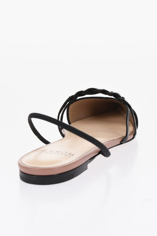Leather Pointed Slingback Sandals