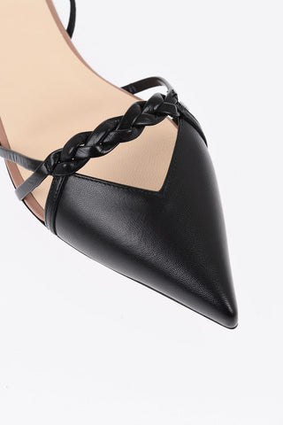 Leather Pointed Slingback Sandals
