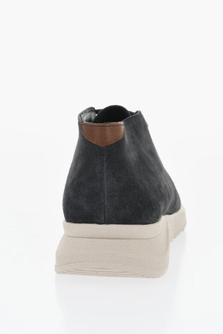 Wildleder-Stiefeletten mit Gummisohle