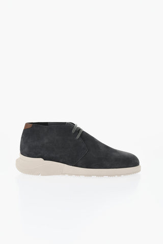 Wildleder-Stiefeletten mit Gummisohle