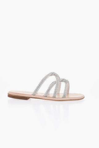 Flache Sandalen TASO mit Strass