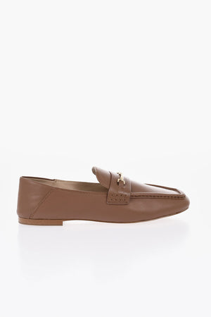 Leather Loafers LENA with Front Buckle