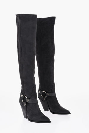 스웨이드 웨스턴 부츠 ACAPULCO BELT 굽 10cm