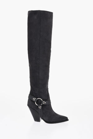 스웨이드 웨스턴 부츠 ACAPULCO BELT 굽 10cm