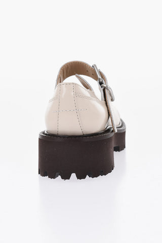 MM6 Derby Mary Jane in Pelle con Suola Carrarmata