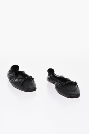 Nappa Leather Ballet Flats CAMILLA with Square Toe