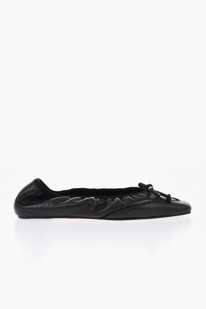 Nappa Leather Ballet Flats CAMILLA with Square Toe