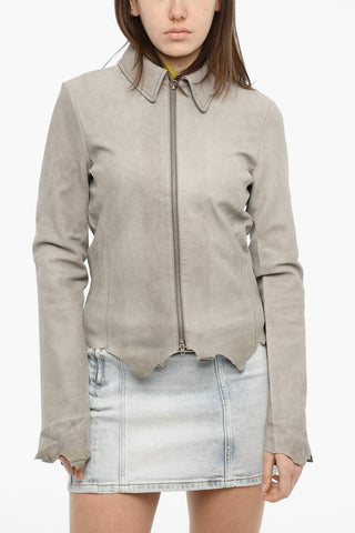 Leather Jacket L-RINGS with Front Zip