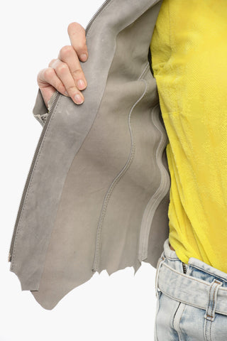 Leather Jacket L-RINGS with Front Zip