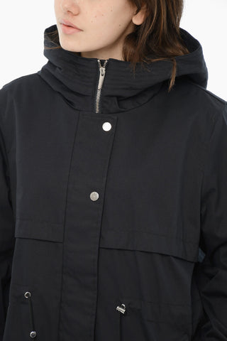 Parka aus leichter Baumwolle mit Kapuze
