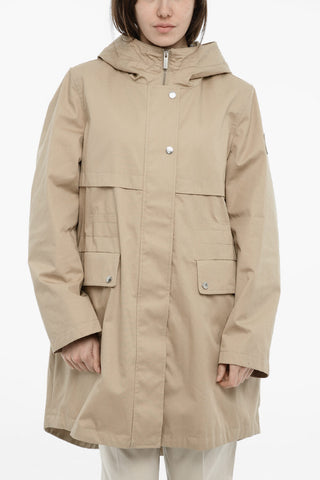 Parka in Cotone Leggero con Cappuccio