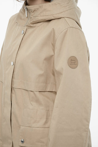 Parka in Cotone Leggero con Cappuccio