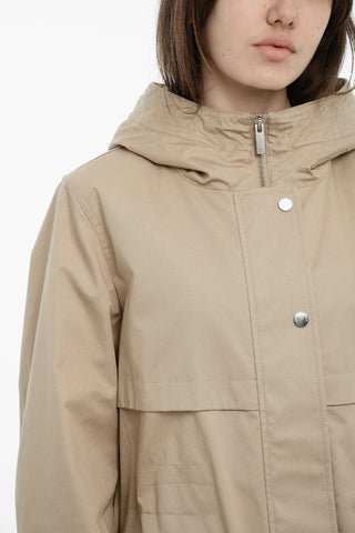 Parka in Cotone Leggero con Cappuccio