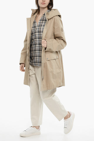 Parka in Cotone Leggero con Cappuccio