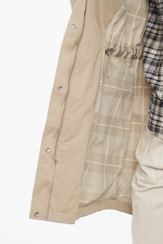 Parka in Cotone Leggero con Cappuccio