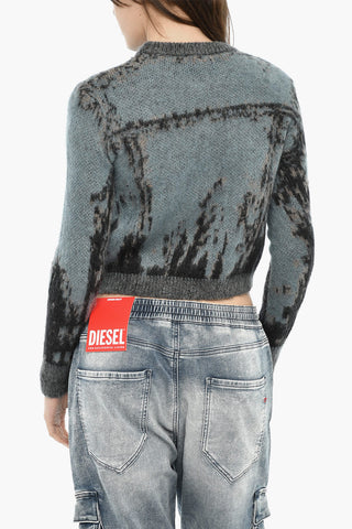 Wool-Blend Cropped Crewneck Sweater M-SYMI