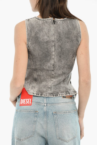 Jeans-Top DE-PINAR-S Mit Strass Und Rückenreißverschluss