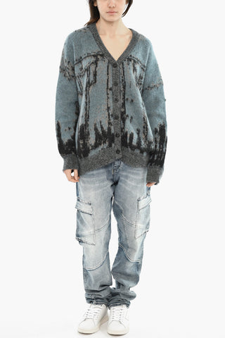 Cardigan M-RODI in Misto Lana con Scollo A V