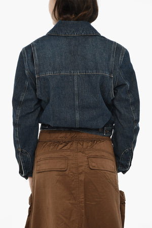 Giubbotto in DE-TRACY Denim con Bottoni Logati